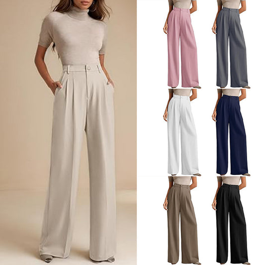 Elegance High-Waist Women’s Suit Pants