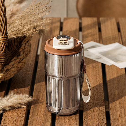 Modern Digital Thermo Bottle – Hot & Cold Stainless Steel Travel Mug