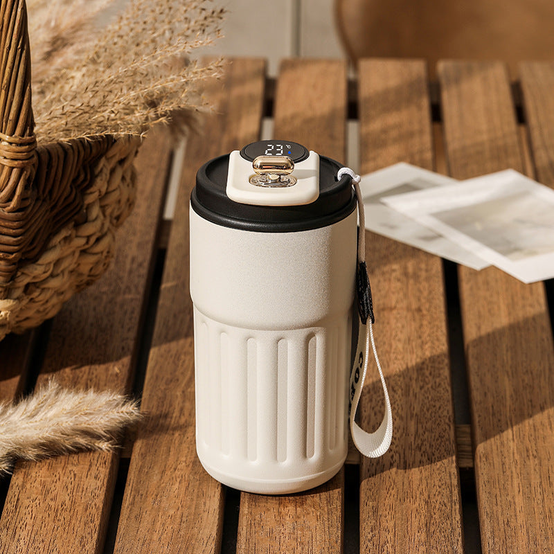 Modern Digital Thermo Bottle – Hot & Cold Stainless Steel Travel Mug