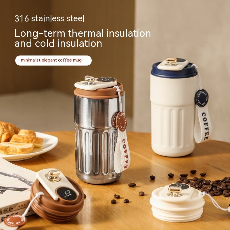 Modern Digital Thermo Bottle – Hot & Cold Stainless Steel Travel Mug
