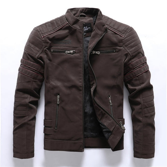 Men’s Genuine Leather Jacket – Casual & Trendy
