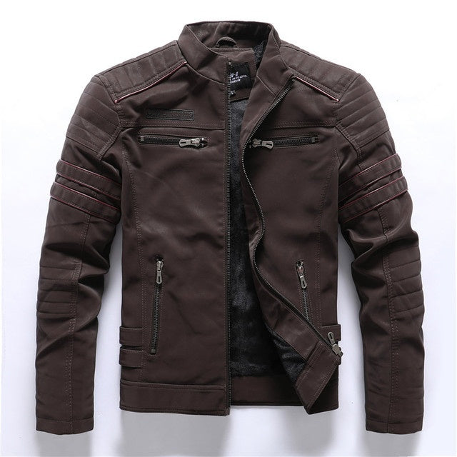 Men’s Genuine Leather Jacket – Casual & Trendy