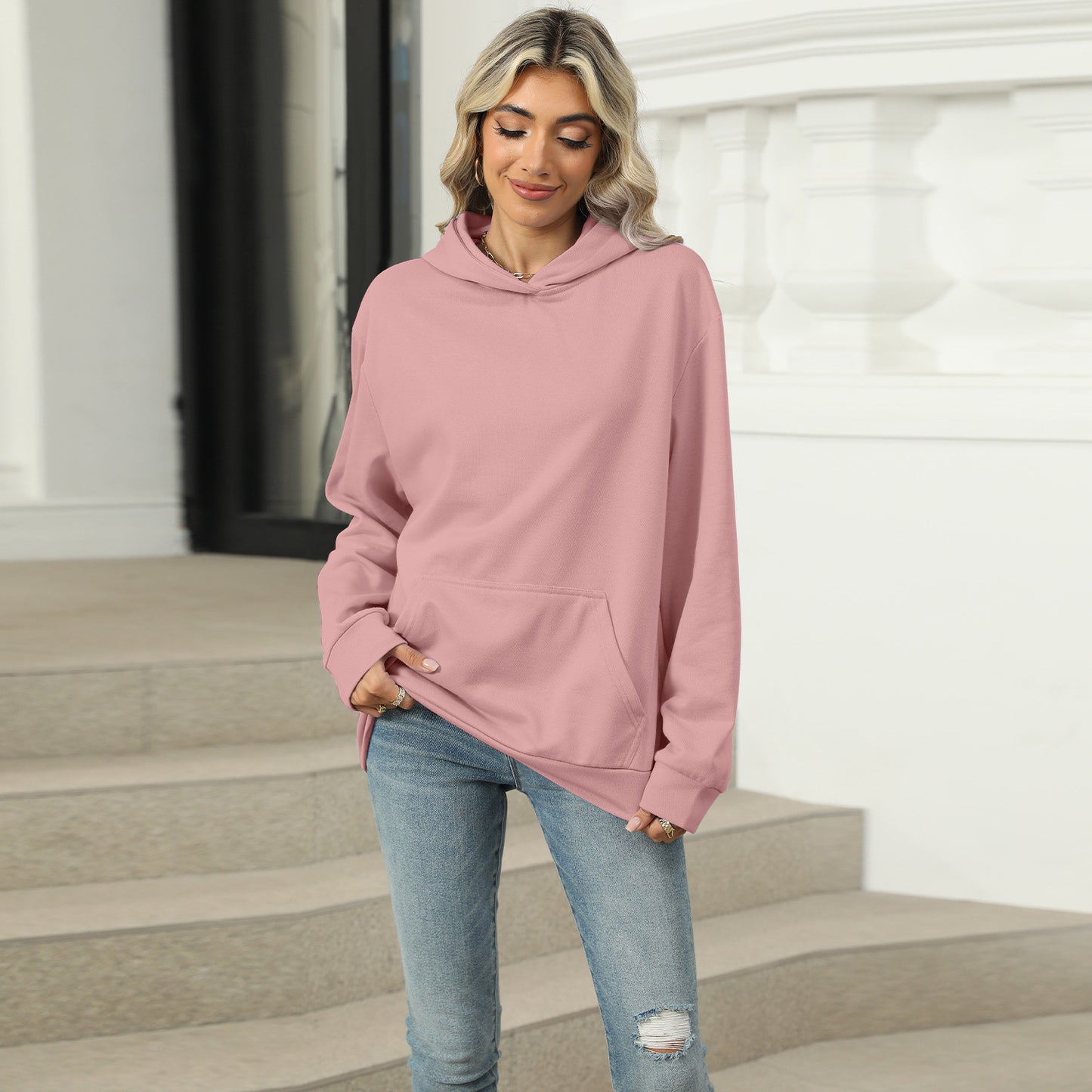 Oversized Hoodie for Women – Casual Pullover with Pocket