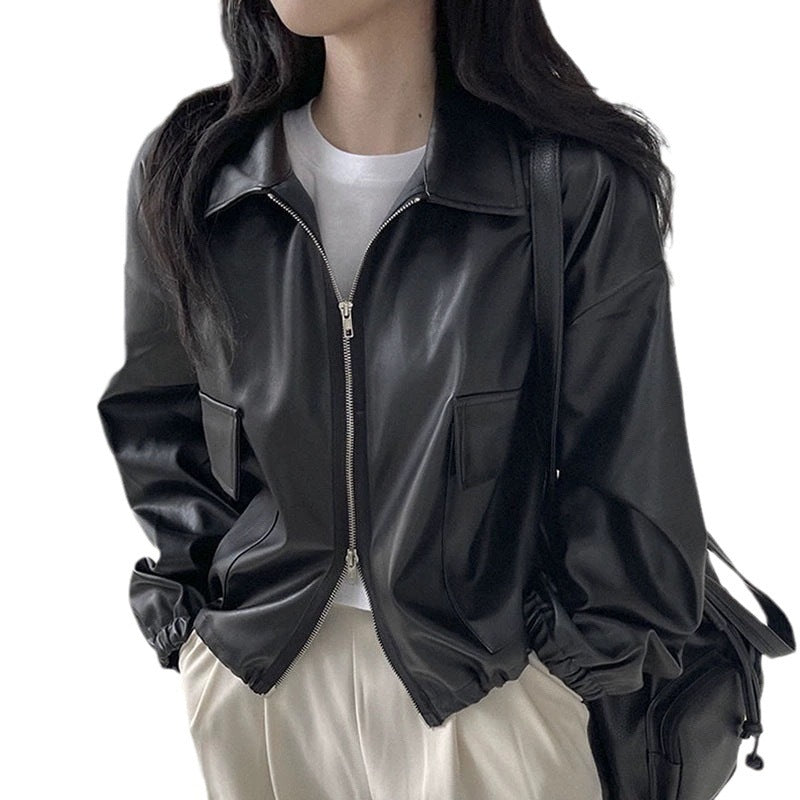 Chic Long Sleeve Cropped Coat for Women