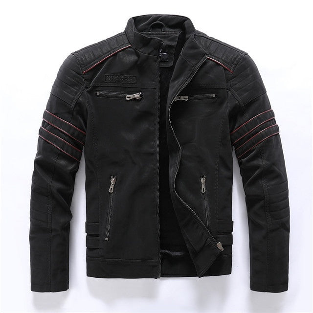 Men’s Genuine Leather Jacket – Casual & Trendy