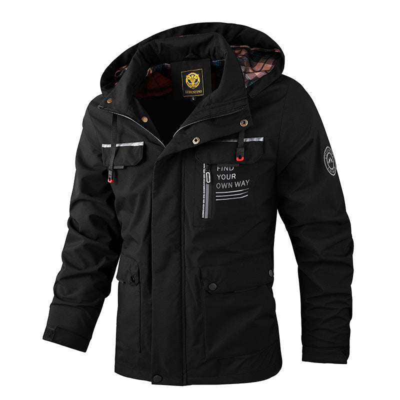 Stylish Waterproof Winter Jacket – Men’s Hooded Softshell Coat