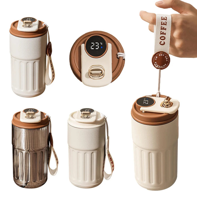 Modern Digital Thermo Bottle – Hot & Cold Stainless Steel Travel Mug