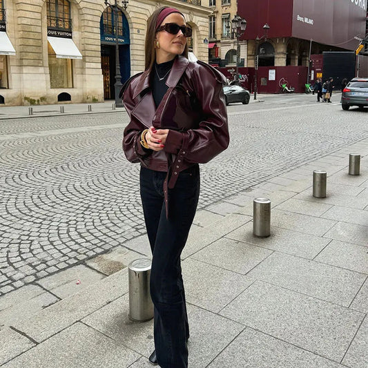 Fashion Faux Leather Outerwear – Stylish & Animal-Friendly