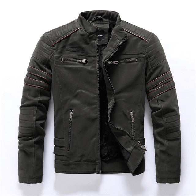 Men’s Genuine Leather Jacket – Casual & Trendy