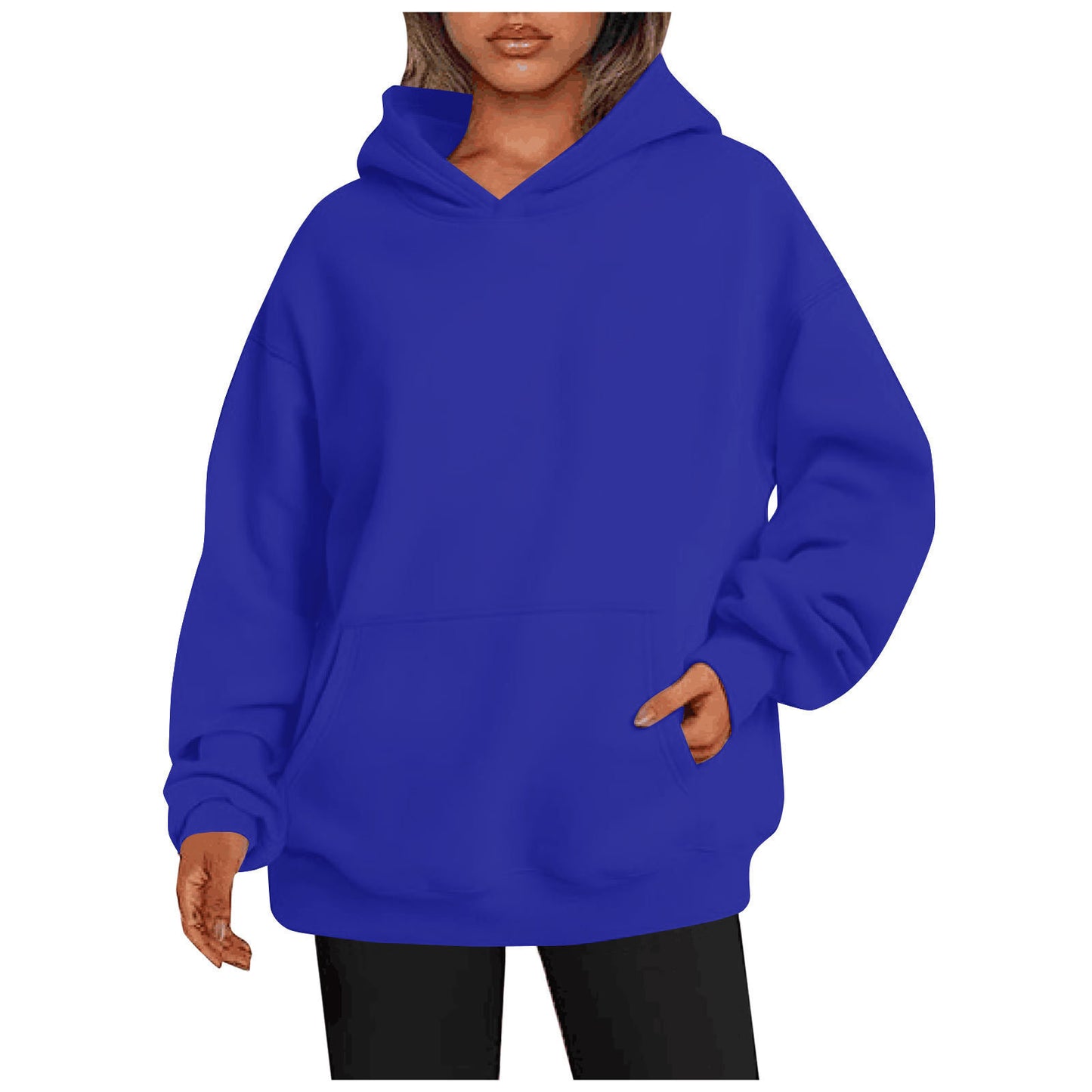 Trendy Solid Color Hoodie – Women’s Streetwear Style