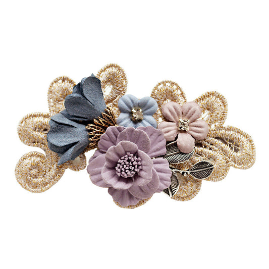 Pearl & Flower Hair Barrette – Handmade Hair Accessory