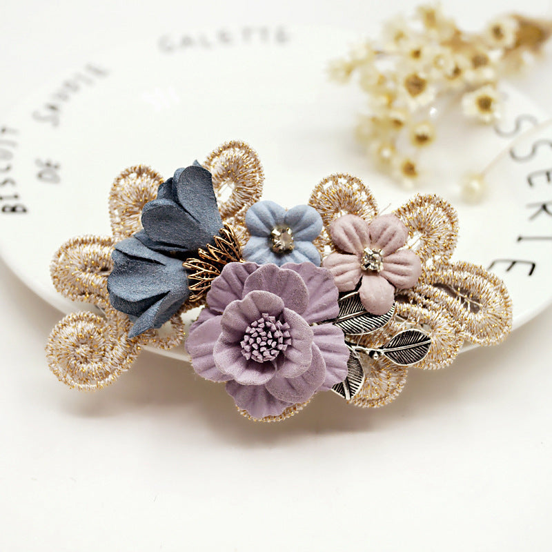 Pearl & Flower Hair Barrette – Handmade Hair Accessory