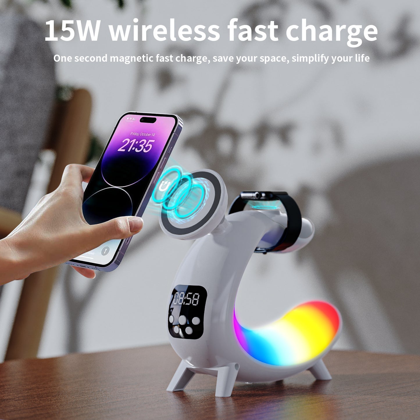 ChargeGlow™ Wireless Bedside Lamp