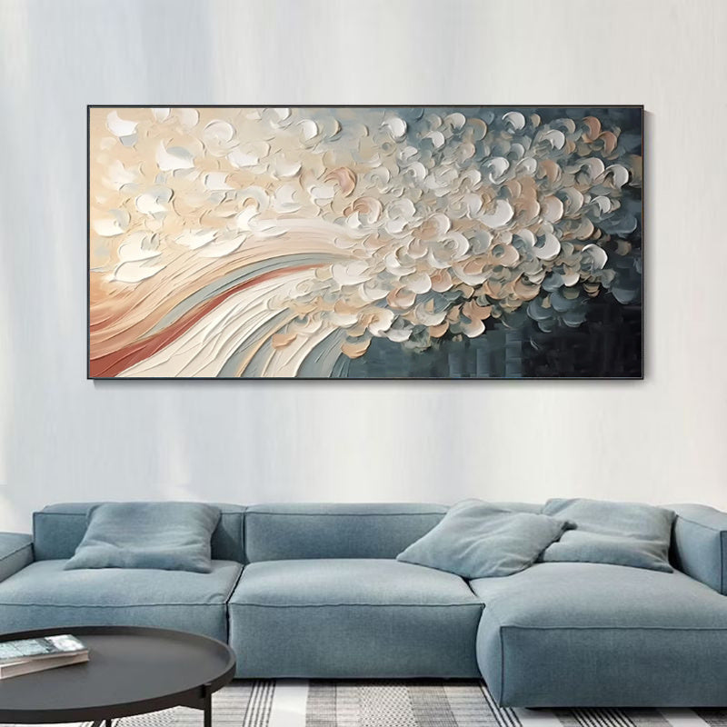 Moonlit Blossom Canvas – Handcrafted Cherry Tree Art