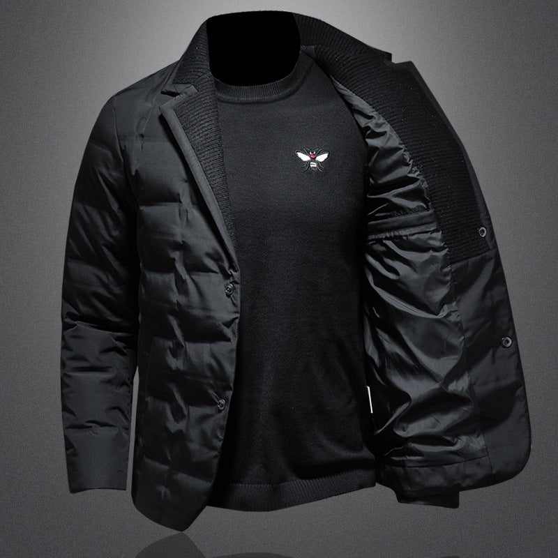 Men’s Warm Winter Coat – Down-Filled Jacket