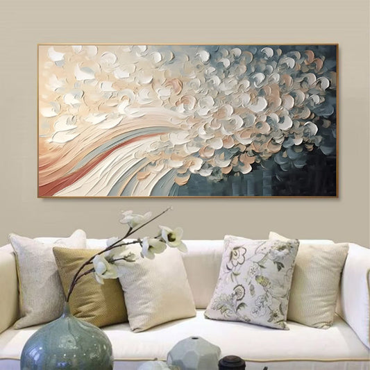 Moonlit Blossom Canvas – Handcrafted Cherry Tree Art