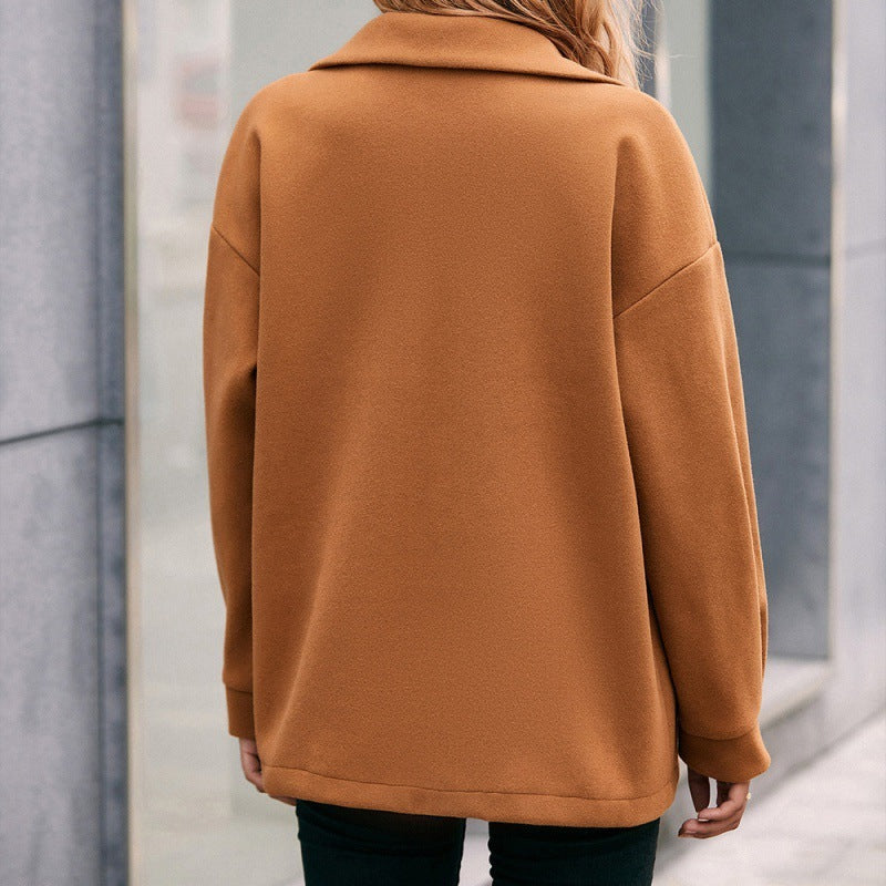 Women’s Casual Lapel Shirt – Single-Breasted Design