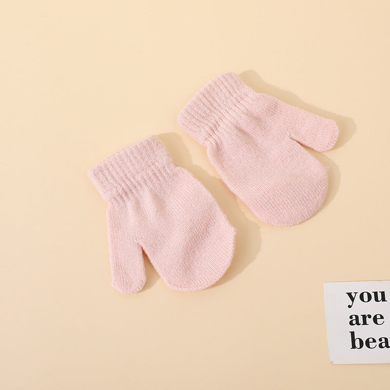 Cute Winter Children’s Hat & Gloves Two-Piece Suit